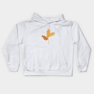 Contour Line Leaves on Blue Kids Hoodie